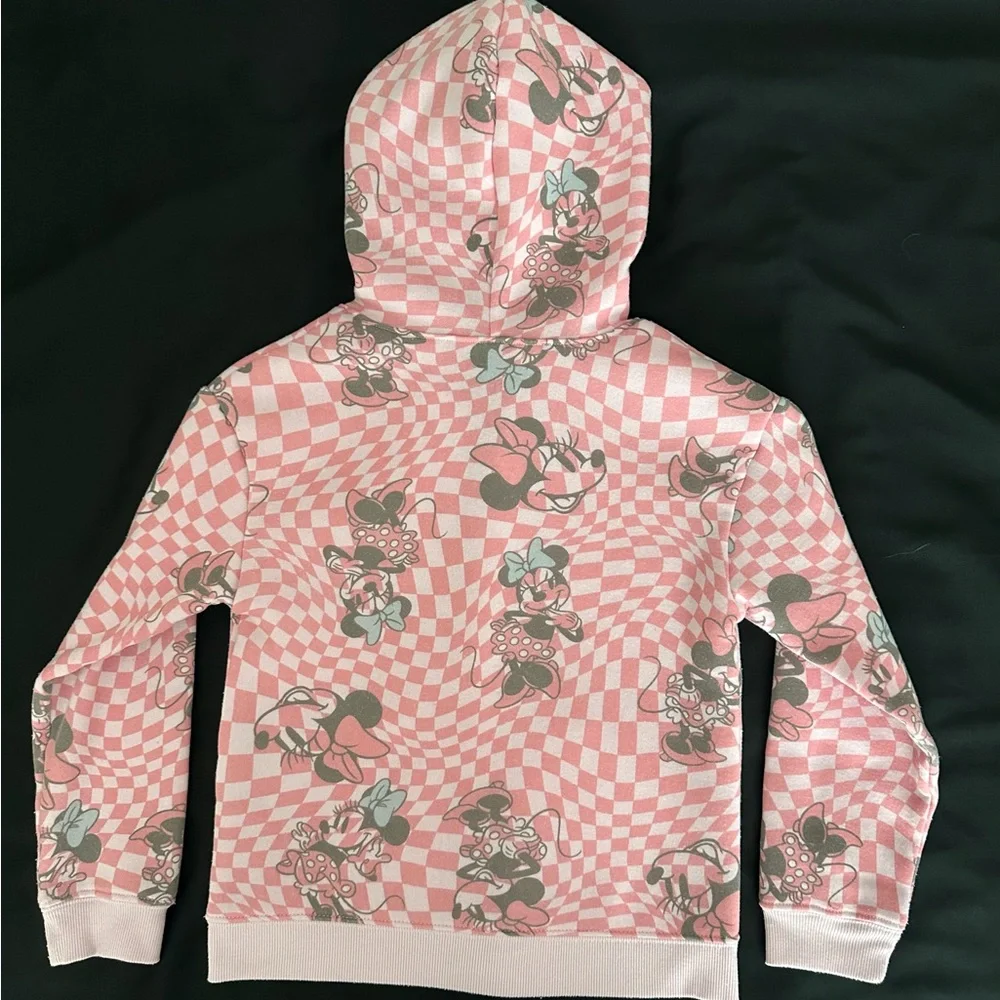 Disney Minnie Mouse, Fleece Jacket With Hood Sz 8 Good Condition